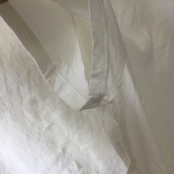 Anthropologie White Draped Short-Sleeve Crop T-Shirt - Picture 11 of 16